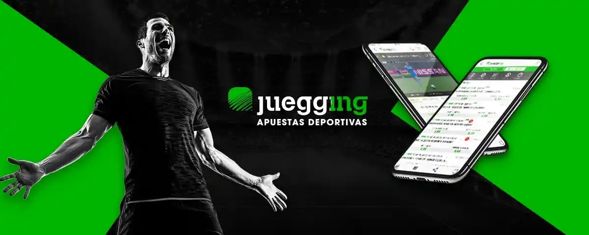 Vista móvil de Juegging con apuestas deportivas en directo y navegación rápida