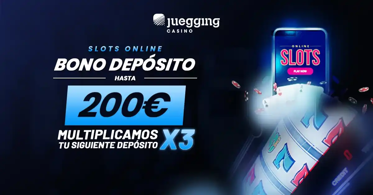 Bono depósito en Juegging: triplica tu depósito hasta 200€ para slots online