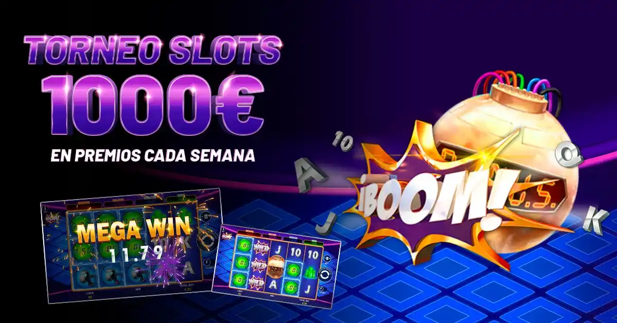 Torneo semanal de slots en Juegging con 1000€ en premios y tragamonedas Boom