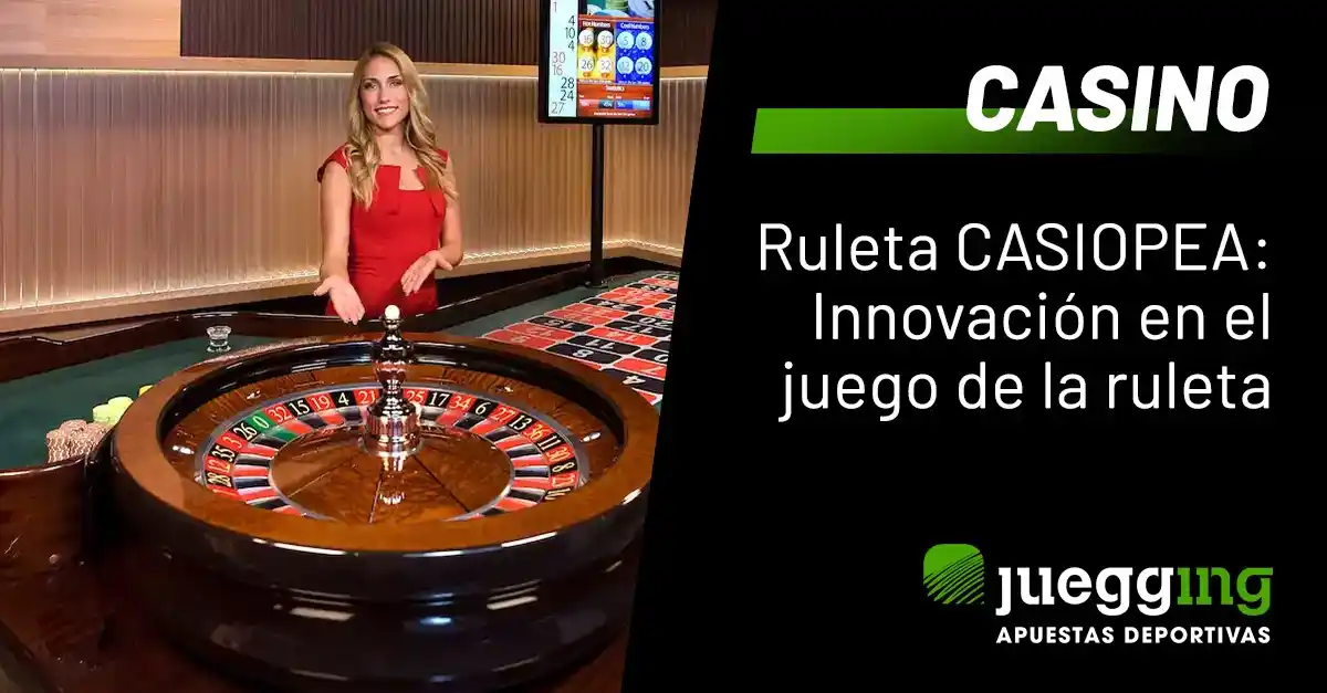 Ruleta CASIOPEA en vivo del casino Juegging con crupier en mesa profesional
